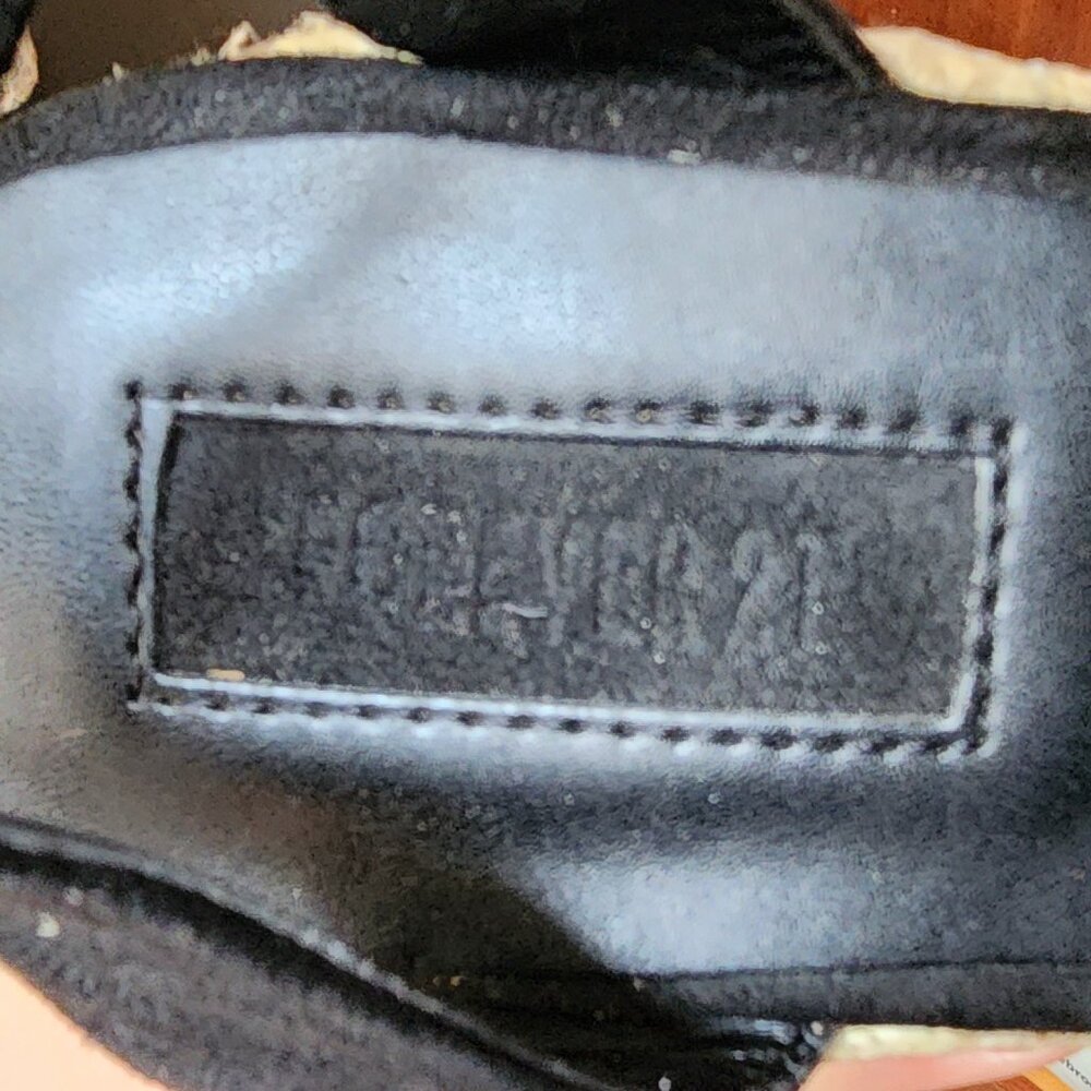 Forever 21 Black Faux Suede Wedge Espadrille Sandals Size 7 - Picture 11 of 16